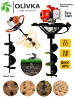 Germany Style OLIVKA 2.0 Hp 52 CC Toprak Burgu Makinesi Easy Start 20 CM UC
