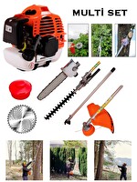 Rowermax Maxstar-Pro Çok Amaçlı Multi Tırpan Dal Budama Testeresi Çit Kesme Easy Start Çalıştırma