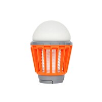 Bix Şarjlı UV LED Böcek Tuzağı 3 Kademeli Fener IPX6 Su Geçirmez Böcek Sivrisinek Kovucu Turuncu