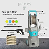 Pure Es Yüksek Basınçlı Yıkama Makinesi Gri - Turkuaz