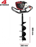 Garden Pro EA142 Toprak Burgu Makinası 4 Zamanlı Motor 200 MM
