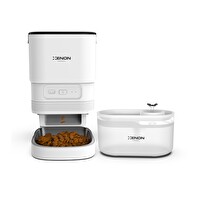 Xenon Smart Akıllı Otomatik Çelik Hazneli Mama Kabı Ultra Sessiz Led Işıklı Su Pınarı 2'li Pet Seti