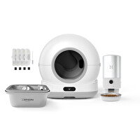 Xenon Smart Akıllı Kameralı Kedi Tuvaleti Çelik Kaseli 5 LT Mama Kabı Çelik Su Pınarı ve Filtre 4'lü Pet Seti