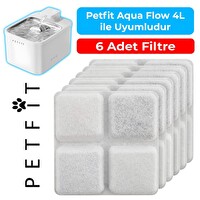 Petfit Aqua Flow 4L Akıllı Otomatik Kedi Köpek Su Pınarı Şelalesi İçin Filtre - 6 Adet