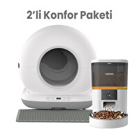 Haustier Akıllı Otomatik Kedi Tuvaleti Akıllı Mama Kabı 2'li Set CB001G-QQ005B