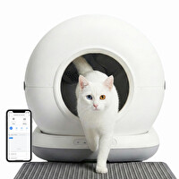 Haustier CB001 Akıllı Otomatik Kedi Tuvaleti - 75 L Hazneli 45 Adet Çöp Torbası - Elekli Paspas