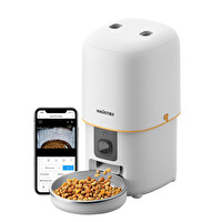 Haustier PF05 FHD Kameralı Görüş Akıllı Otomatik Kedi Mama Kabı Beyaz