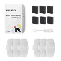 Haustier WF009L/WF009LS/WF009L-W/Wf009LS-M Otomatik Kedi Su Sebilleri İle Uyumlu Su Sebili Filtre Seti - 6 Adet