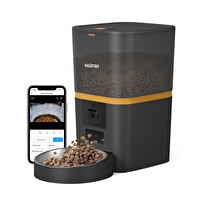 Haustier QQ009 Akıllı Kedi Köpek Otomatik Mama Kabı FHD Kameralı Siyah (Türkiye Garantili)