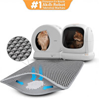 UBPet Elekli Hazneli Kedi Kumu Paspası - Tüm Kedi Tuvaletleri ile Uyumlu Yıkanabilir