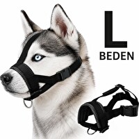 Valkyrie L Beden Ayarlanabilir Nefes Alabilir Isırma Önleyici Yumuşak Pedli Siyah Köpek Ağızlığı