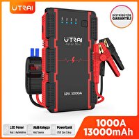 Utrai Jstar Mini 13000 mAh 1000A Jump Starter Taşınabilir Akü Takviye Cihazı (Powerbank + Led Lamba)