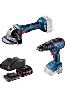 Bosch GSB 18V-50 Darbeli Delme Vidalama ve GWS 180-LI 18V Taşlama Makinesi