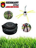 Germany Style Tırpan Otomatik Misina Sarmalı Başlık ve Örümcek Başlık 2'li Set