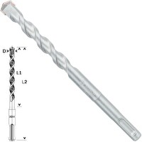 Bosch SDS-Plus-1 Matkap Uç 12x100x160 MM Taş Beton