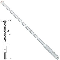 Bosch SDS-Plus-1 Matkap Uç 8x150x210 MM Taş Beton