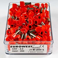 Eurowest 4.0 MM Fransız Normu Çift Girişli Turuncu Kablo Yüksüğü 200 Adet