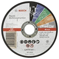 Bosch 125x1.6 MM Çoklu Malzemelerde Kullanım İçin Düz Kesme Diski (Taş)