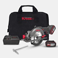 Kress KUE11 20 Volt 4.0Ah. Li-ion 140MM Çift Akülü Kömürsüz Profesyonel Çok Amaçlı Daire Testere
