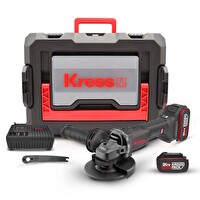 Kress KUH10.2 20 Volt 4.0Ah. Li-Ion Çift Akülü 125 MM Kömürsüz Profesyonel Şarjlı Devir Ayarlı Avuç Taşlama