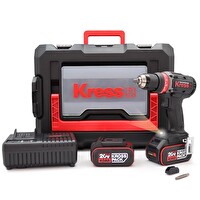 Kress KUA72.1 20 Volt 4.0 Ah Li-ion Çift Akülü Kömürsüz Profesyonel Şarjlı Matkap