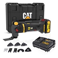 Cat DX41 18 Volt 4.0Ah Li-ion Tek Akülü Kömürsüz Profesyonel Çok Amaçlı Devir Ayarlı Raspalama-14 Adet Aksesuar