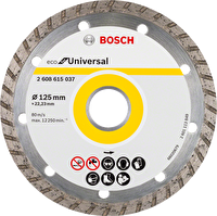 Bosch Ekonomik Seri 9-1 Genel Yapı Malzemeleri İçin Elmas Kesme Diski 125 MM Turbo