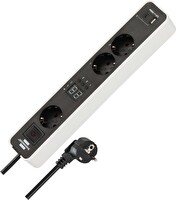 Brennenstuhl Ecolor Serisi 3 Soketli  1xType-C + 1xUSB Girişli 1.5 M Kablolu Zaman Ayarlı Uzatma Kablosu