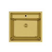 Crauf Poli 6301 PVD Altın Tek Gözlü 51x58 CM Paslanmaz Çelik Mutfak Eviyesi