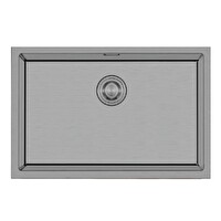 Crauf Stella 4454 PVD Mat Gri 50x40 El Yapımı Paslanmaz Çelik Mutfak Eviyesi