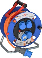 Brennenstuhl H07RN-F 3G2.5 Camping Serisi IP44 Lisanslı Emniyet Şalterli 25 Metre Uzatmaya Sahip Makaralı Kablo