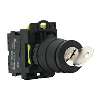 Xkoren No:2 Kontaklı Kalıcı Anahtarlı Buton - 3 Pozisyonlu - 10 Adet