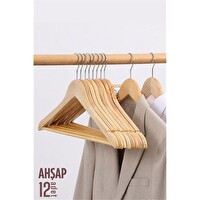 ModaCar Natural Ahşap Elbise Askısı 12 Adet