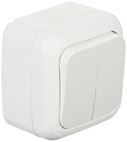 Viko Palmiye Nemliyer Komütatör - İkili Anahtar Beyaz