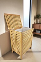 DigitHome Bambu Çamaşır Kirli Sepeti Banyo Düzenleyici – DB-0034