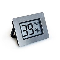 Aek-Tech Metal Çerçeve Dijital Higrometre Termometre Nem Ölçer Humidor Puro Kutusu
