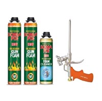Somafix 2 Adet 750 ML Somafix Tabancalı B2 Yangına Dayanıklı Poliüretan Köpük Köpük Tabancası Köpük Temizleyici Seti