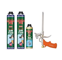 Somafix 2 Adet 750 ML Somafix Tabancalı Mantolama Poliüretan Köpüğü Köpük Tabancası Köpük Temizleyici Seti