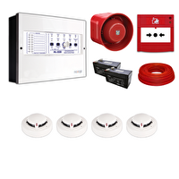 Mavigard Maxlogic 4’lü Konvansiyonel Yangın Alarm Seti 100 Metre Kablo Dahil