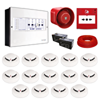 Mavigard Maxlogic 14’lü Konvansiyonel Yangın Alarm Seti 100 Metre Kablo Dahil