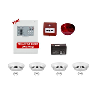 Teknim TFP-31224 Konvansiyonel Sistem Yangın Alarm Seti 4'lü