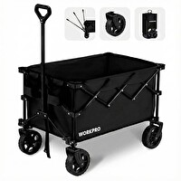 Workpro WP285015 80 KG 4 Tekerli Katlanabilir Ağır Hizmet Taşıma Arabası