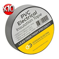 Günsan Gri Elektrik İzolasyon Bandı 10 Adet