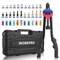 Workpro WP200532 400 MM Ağır Hizmet Kollu Somun Perçinleme Tabancası Ve 185 Adet Perçin