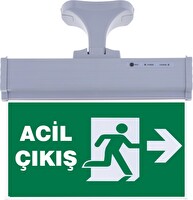 Evimdeyokyok SG071-S3 Çift Yönlü Askı Aparatlı Acil Yönlendirme Armatürü Acil Çıkış Sağ-Sol