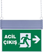 Evimdeyokyok SG051-S3 Çift Yönlü Acil Yönlendirme Armatürü - Zincirli Acil Çıkış Sağ-Sol
