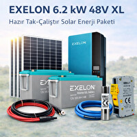Exelon 6.2 KW  6200 W 220 V Hazır Solar Enerji Paketi