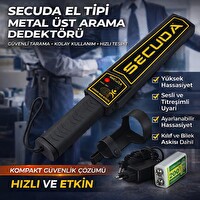 Alpsmart El Tipi Metal Dedektörü - Üst Arama Dedektörü - Şarj Adaptörü ve Pil Dahil