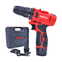 Rodex RDX3322 12V 1.5Ah 28Nm Tork Taşıma Çantalı Çift Akülü Şarjlı Matkap Vidalama