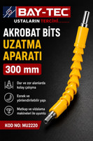 Bay-Tec MU2220 Akrobat Bits Uzatma Aparatı 300 MM Esnek Dar Alanlar için Matkap ve Vidalama Ucu